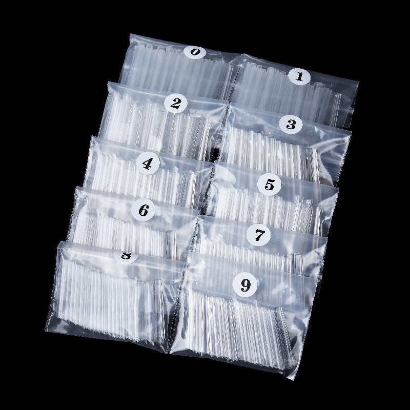 500 Pcs Extra Long C Curve Coffin False Nail Tips Acrylic French Nail Art Tips