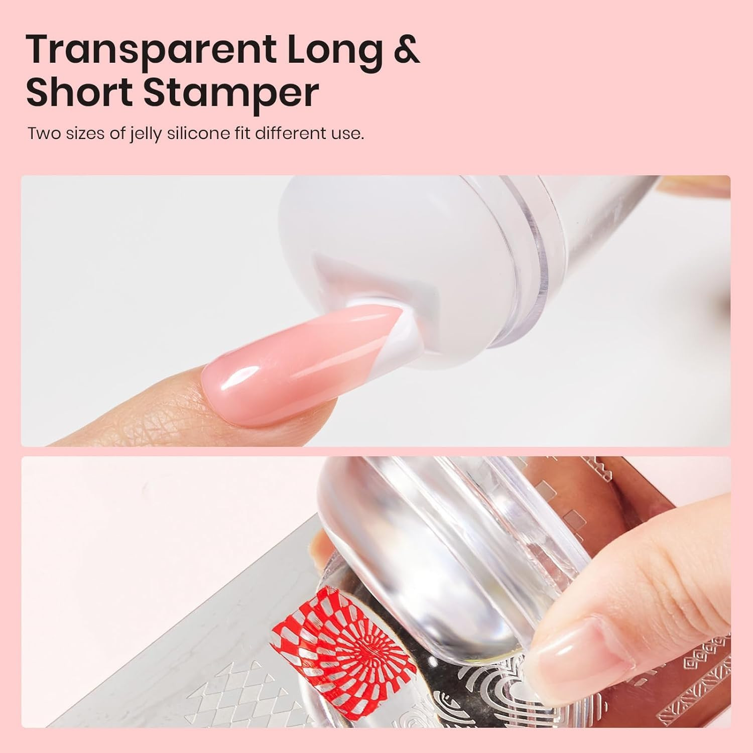 Beetles Nail Stamp, 4Pcs French Tip Tool Easy Manicure Nail Stamper Single Head