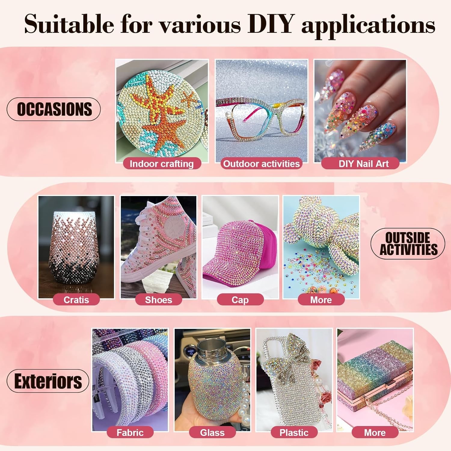 50000Pcs Resin Jelly Rhinestones for Bedazzling kit, 3mm Bedazzler Kits | 40C…