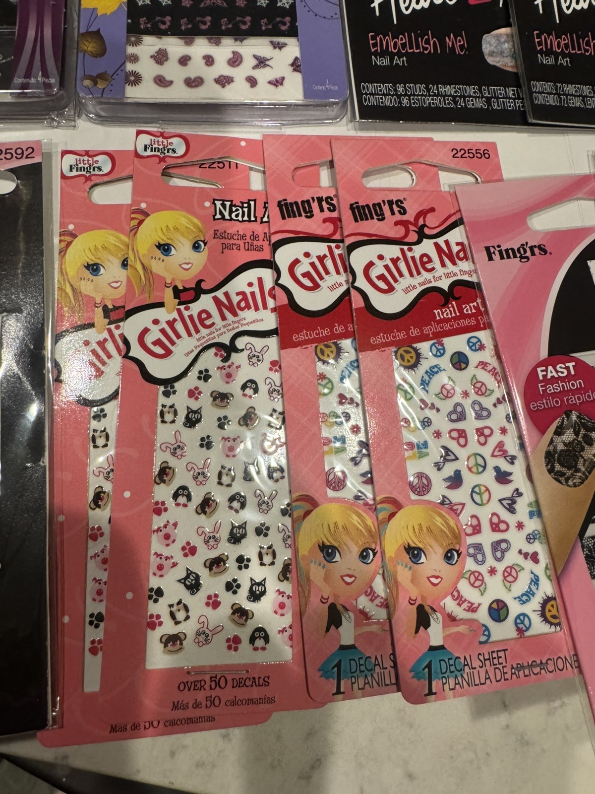 17 pcs of NAIL WRAPS STICKERS – Full Self Adhesive Decoration Art Decals