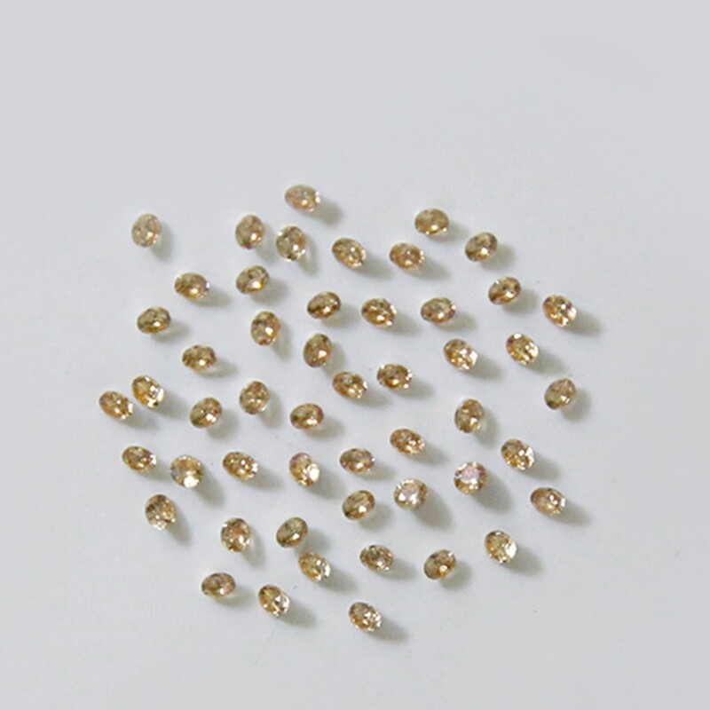 50Pcs Charm Decals Round Crystal Stickers Art Rhinestones