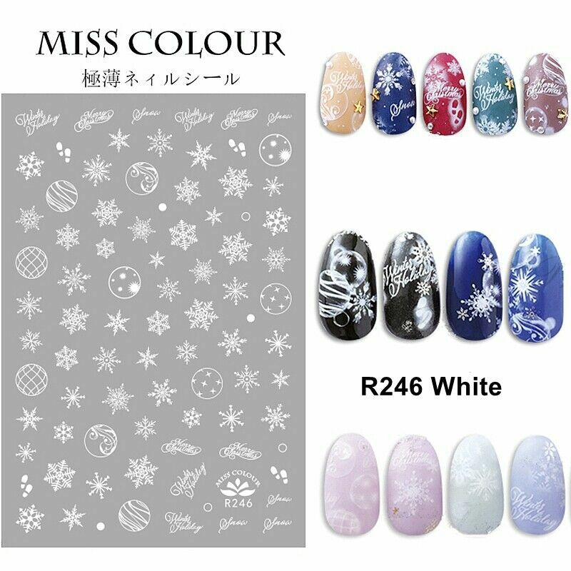 Nail Stickers Nail Art Decal Waterproof Christmas Snowflakes Santa Reindeer NS2