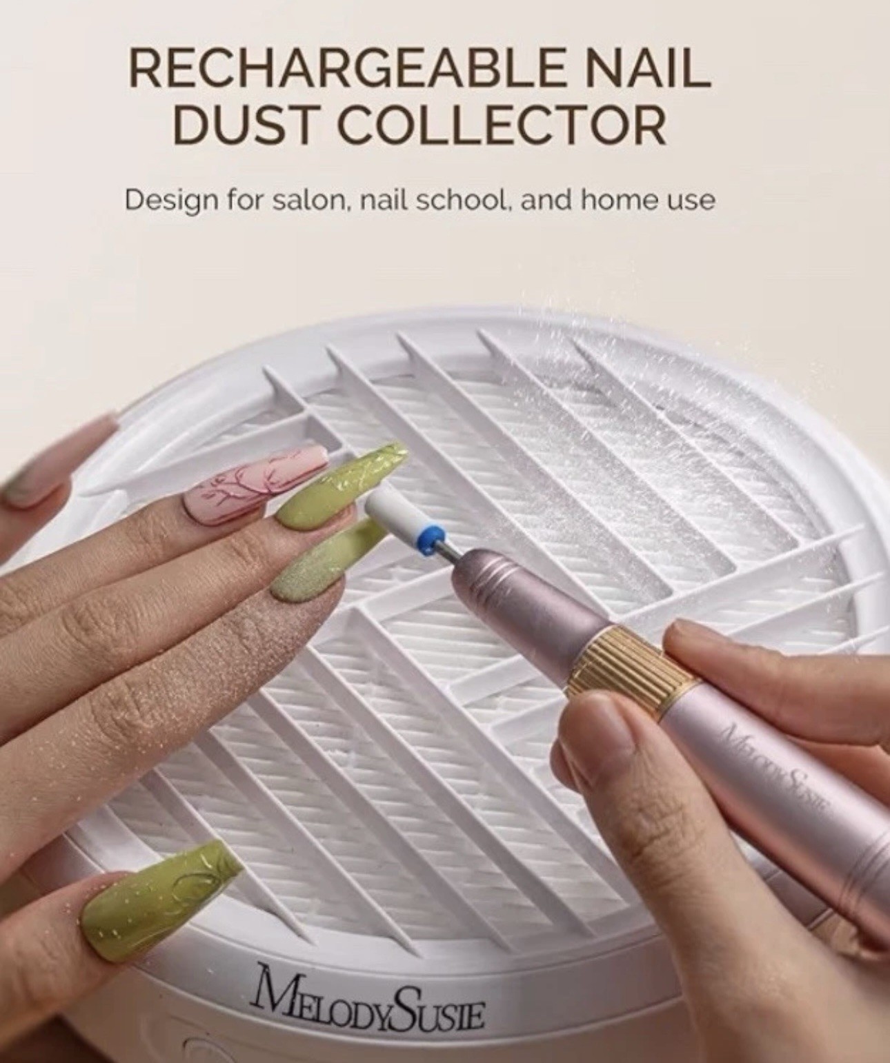 MelodySusie Nail Dust Collector And UV Nail Lamp Combo