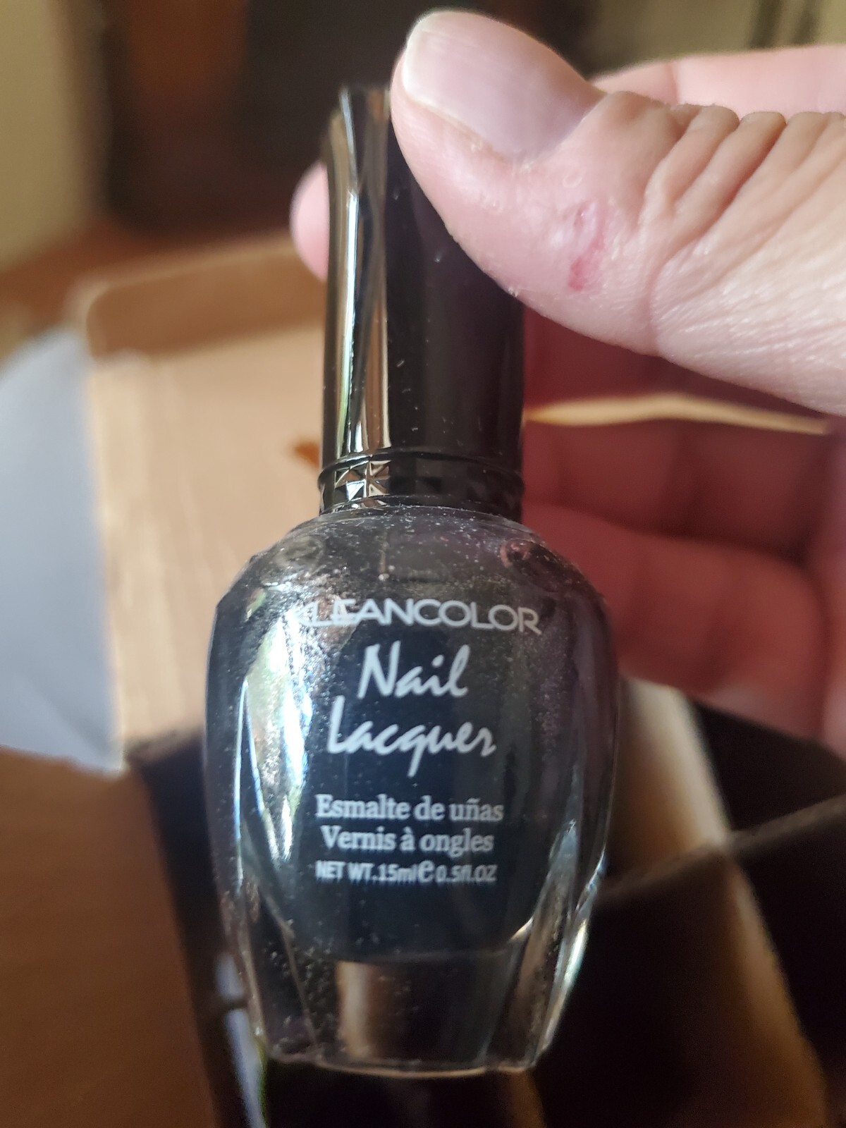 KleanColor Nail Polish Lacquer Metallic Black
