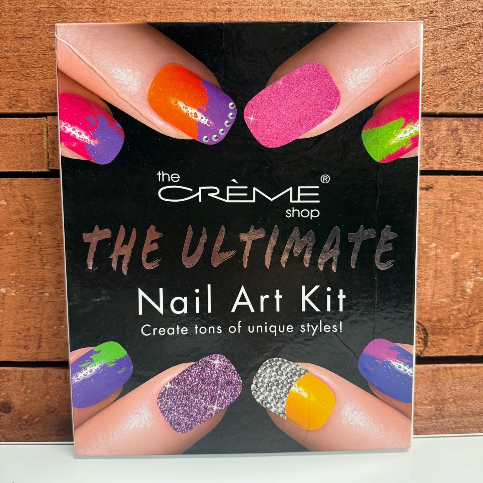 The Creme Shop Ultimate Nail Art Kit Press On Nails Glitter Neon Caviar Set Pro+