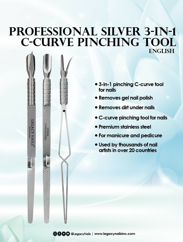 Professional Silver 3 in 1 C-Curve Pinching Tool | Legacy Nails