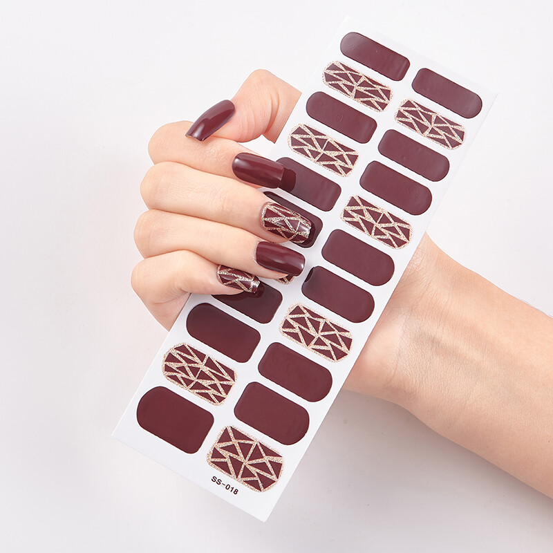 10 Pack Full Size Nail Wraps Stickers Polish Toe Manicure Art Decor 3D Decals US