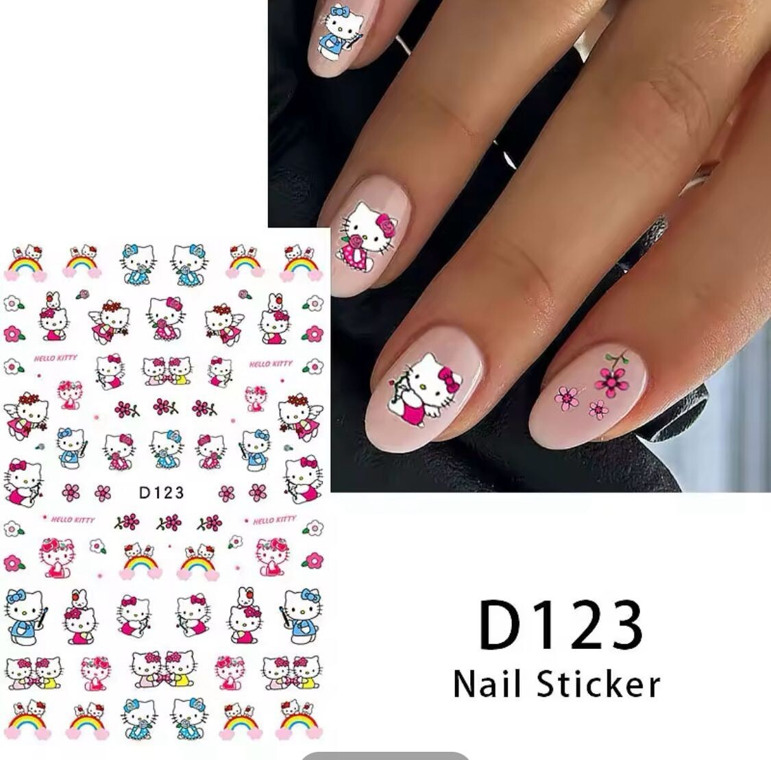 NAIL art 3 sheets HELLO KITTY + US SELLER Free Shipping