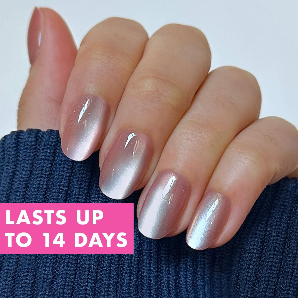 Instant Mani Press-On Nails (Glue) | 42 Fake Nails, 21 Sizes | Non-Toxic, Lon…