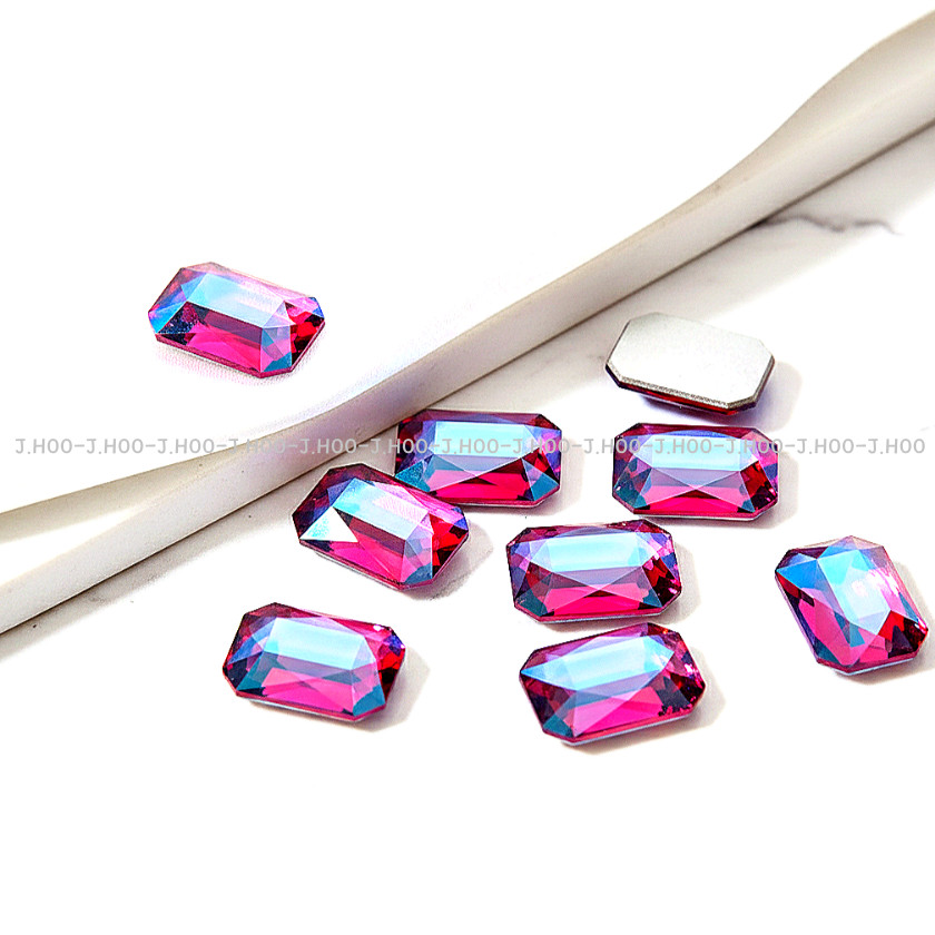 Swarovski 2602 Emerald Cut Flat Back 14*10mm(2pcs)
