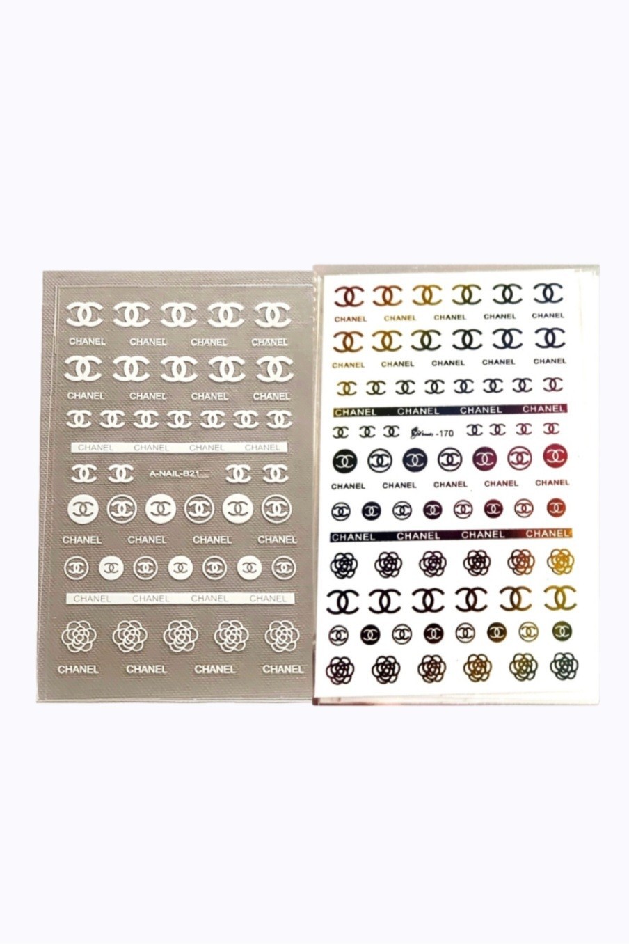NWT NAIL ART DESIGN SELF-SEAL STICKERS BUNDLE: RAINBOW & WHITE!