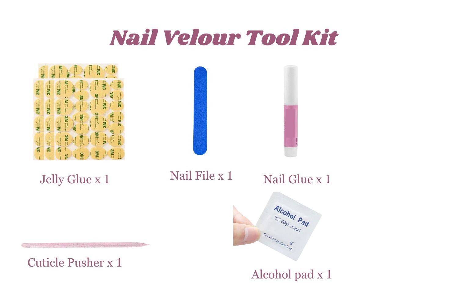NailVelour Electric Love Blue Heart 3D Press On Nails Glossy 10PCS Set Short