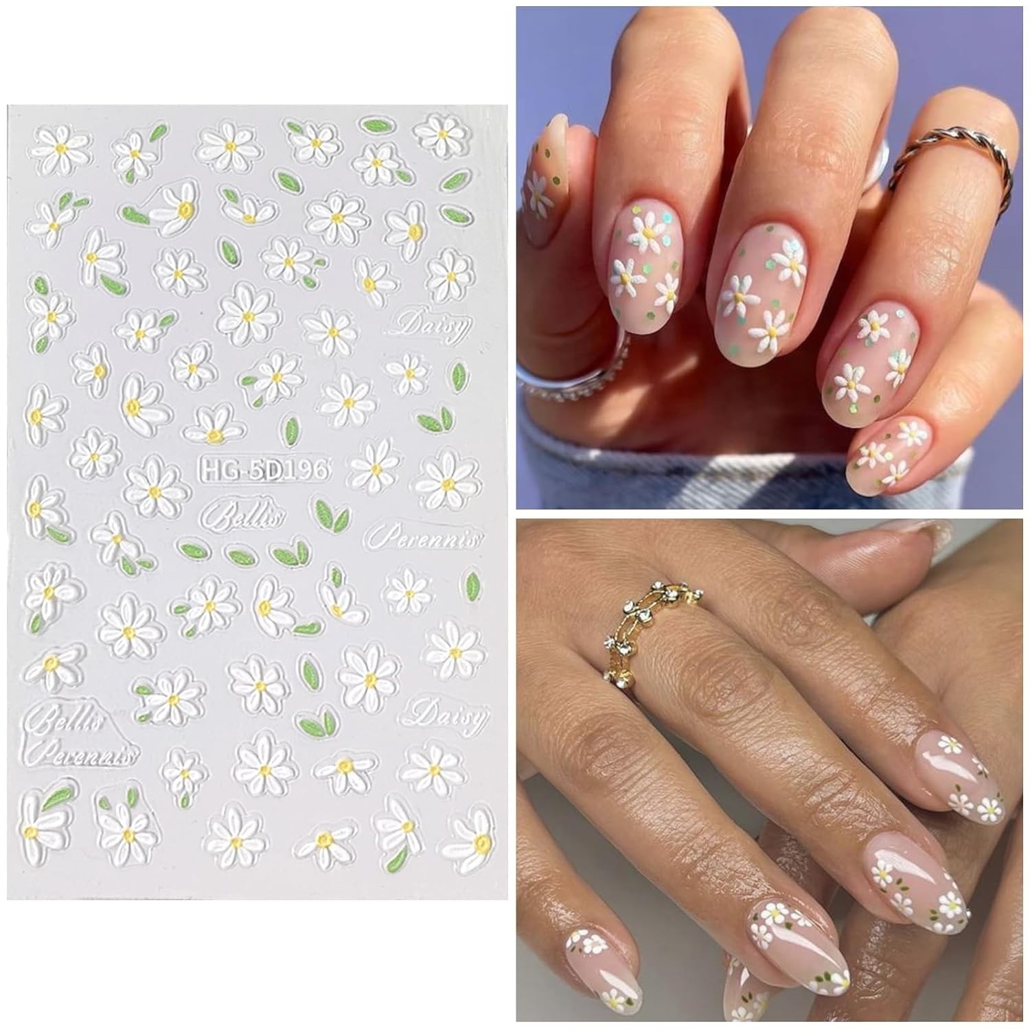 Personalized Nail Art Made Easy – 7 Sheets of Floral 3D Stickers with Tweezers