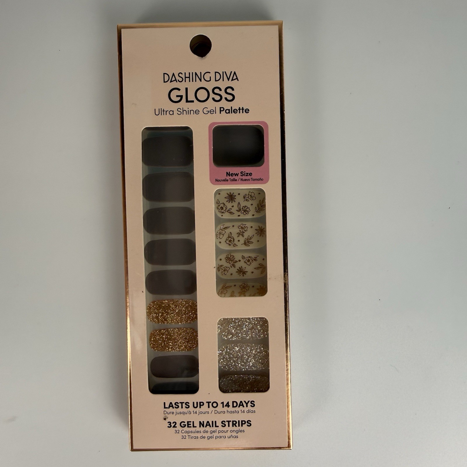Dashing Diva Gloss Ultra Shine Gel Palette 32 Nail Strips Marbled Blue Lot of 5