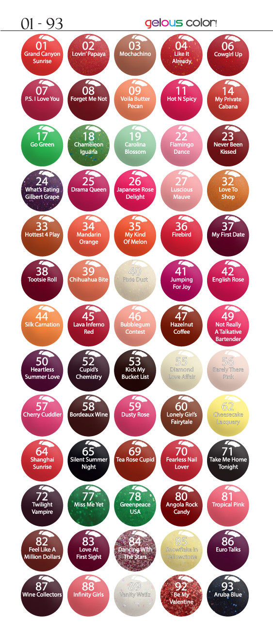 SNS Nail Color Dipping Powder Part 1 (01 – 93) *Choose any 1 color*