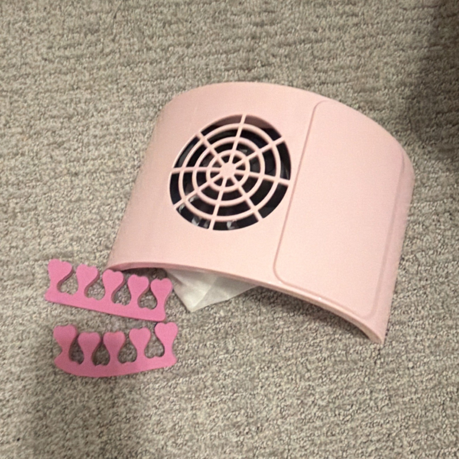 Yiwu Enke 858-M5 Pink Nail Dust Collector Easy Cleaning w/ Toe Separators