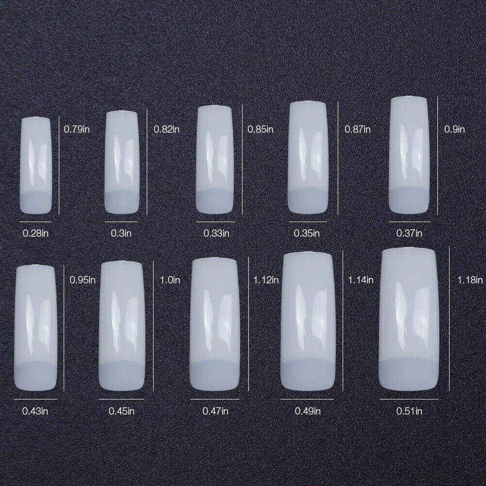 500pcs False Acrylic Nail Tips Nails Half French False Nail Art Tip Manicure Tip