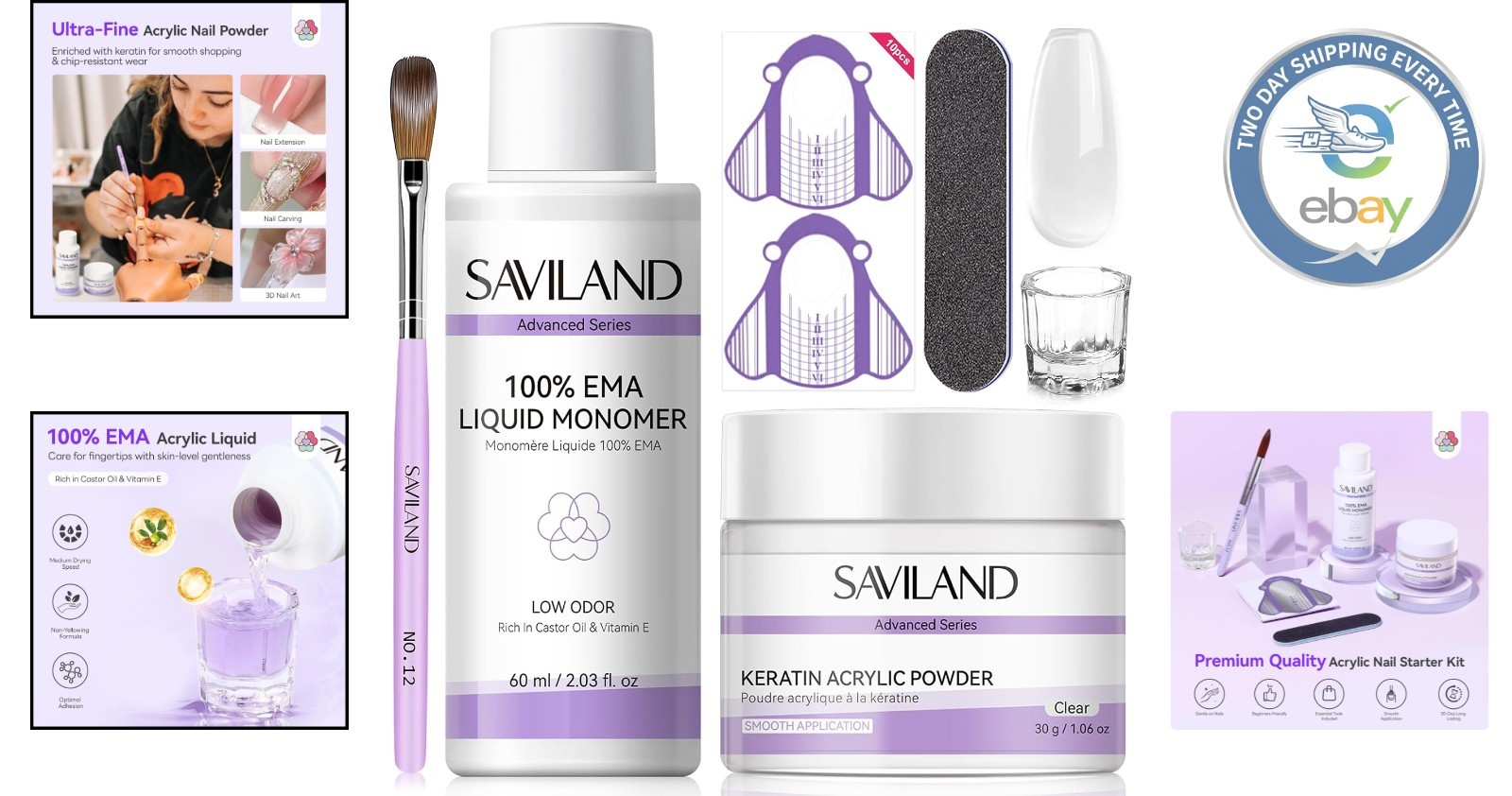 Complete Beginner Acrylic Nail Kit: 30g Powder, 60ml Liquid, Easy Application
