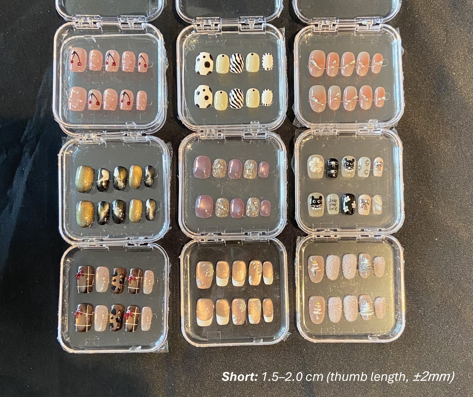 Small Size Press On Nails – | Mixed Styles & Lengths | One-of-a-Kind Sets