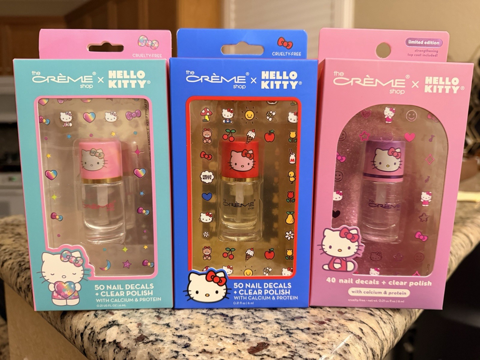 The Crème Shop x Hello Kitty Nail Decals & Cruelty-Free Clear Polish, Multicolor