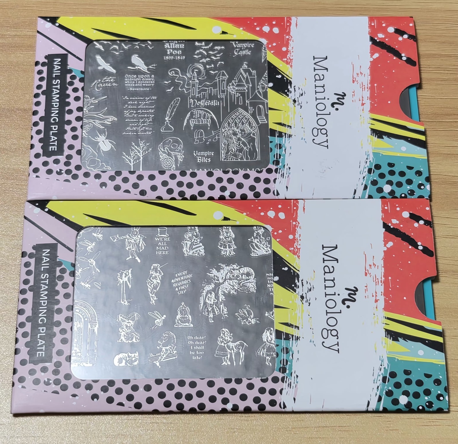 Maniology Nail Art Stamping Plate Bundle — 2-Plate “Dark Fantasy & Literary”…