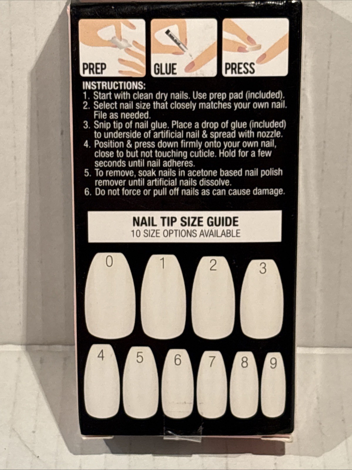 L.A. Colors Nail Frill Designer Nails 33 PC Rose Gold Glue File Pad New