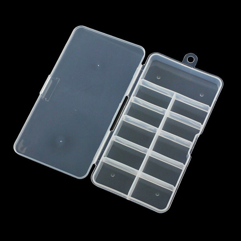 5 x Rectangle Empty 100pcs False Tips Box Storage Case Set Nail Art Craft Salon