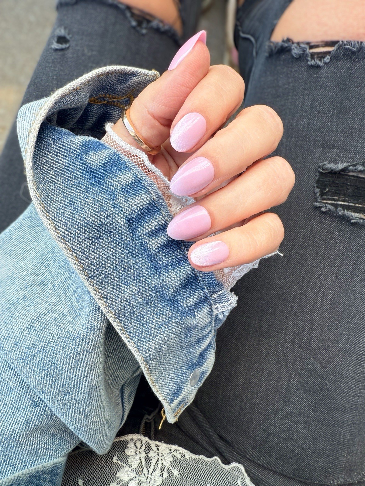 Red Aspen Press On Nails~ Brycyn Short Almond CatEYE Sold Out FAST SHIPPING