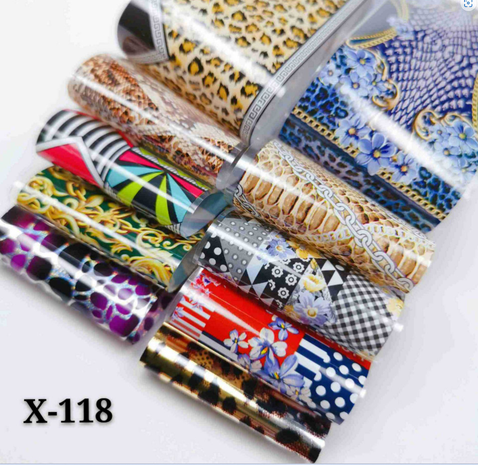 10Sheets Leopard Marble Nail Art Transfer Foil Stickers Transfer Manicure NS47