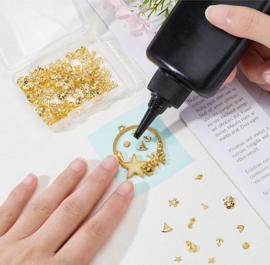 NWT NAIL ART DESIGN GOLD METAL NAIL FINDINGS: ULTIMATE MIX N°1!
