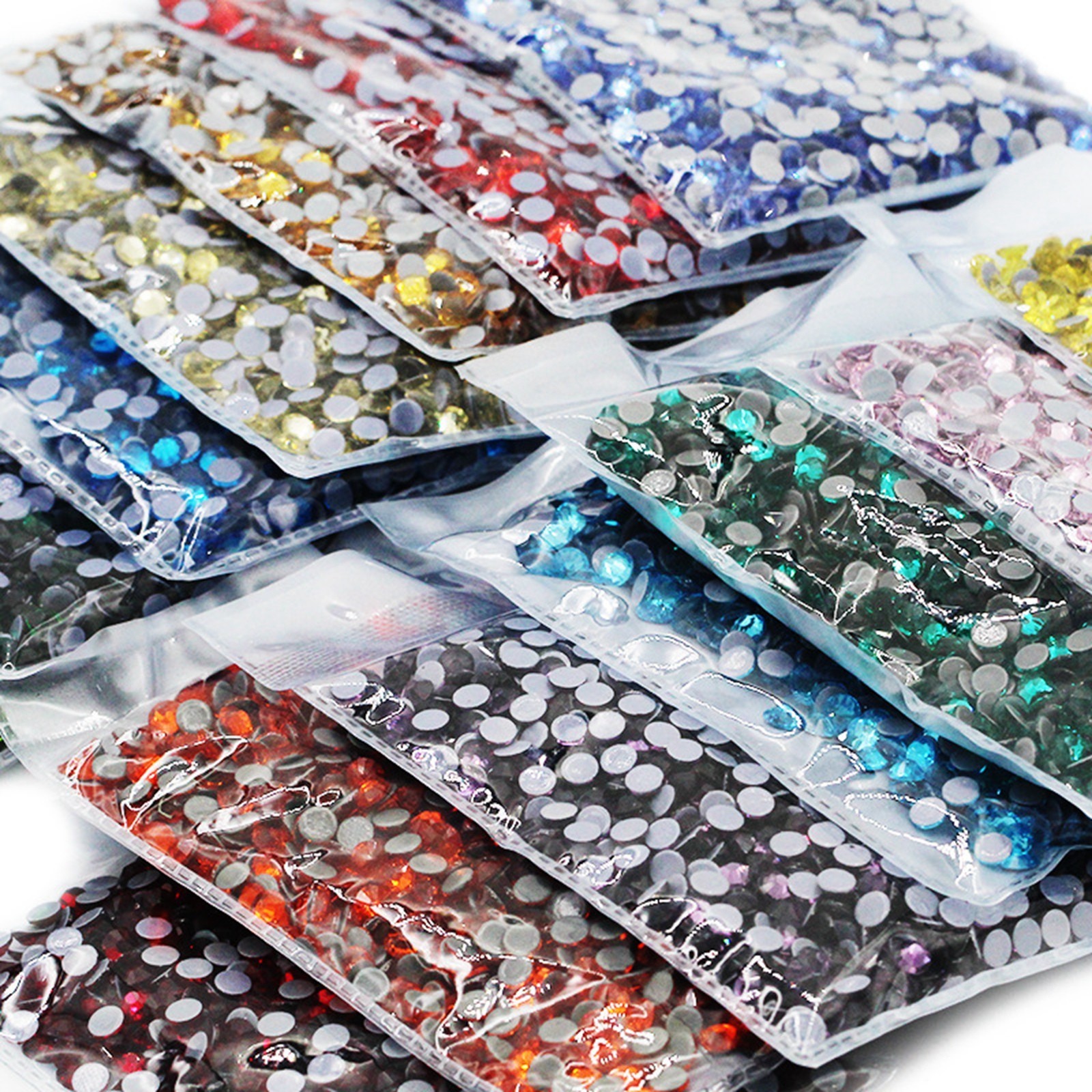 1440pcs Colour Flatback Crystal Iron On Strass Hotfix Glass Rhinestones Hot Fix