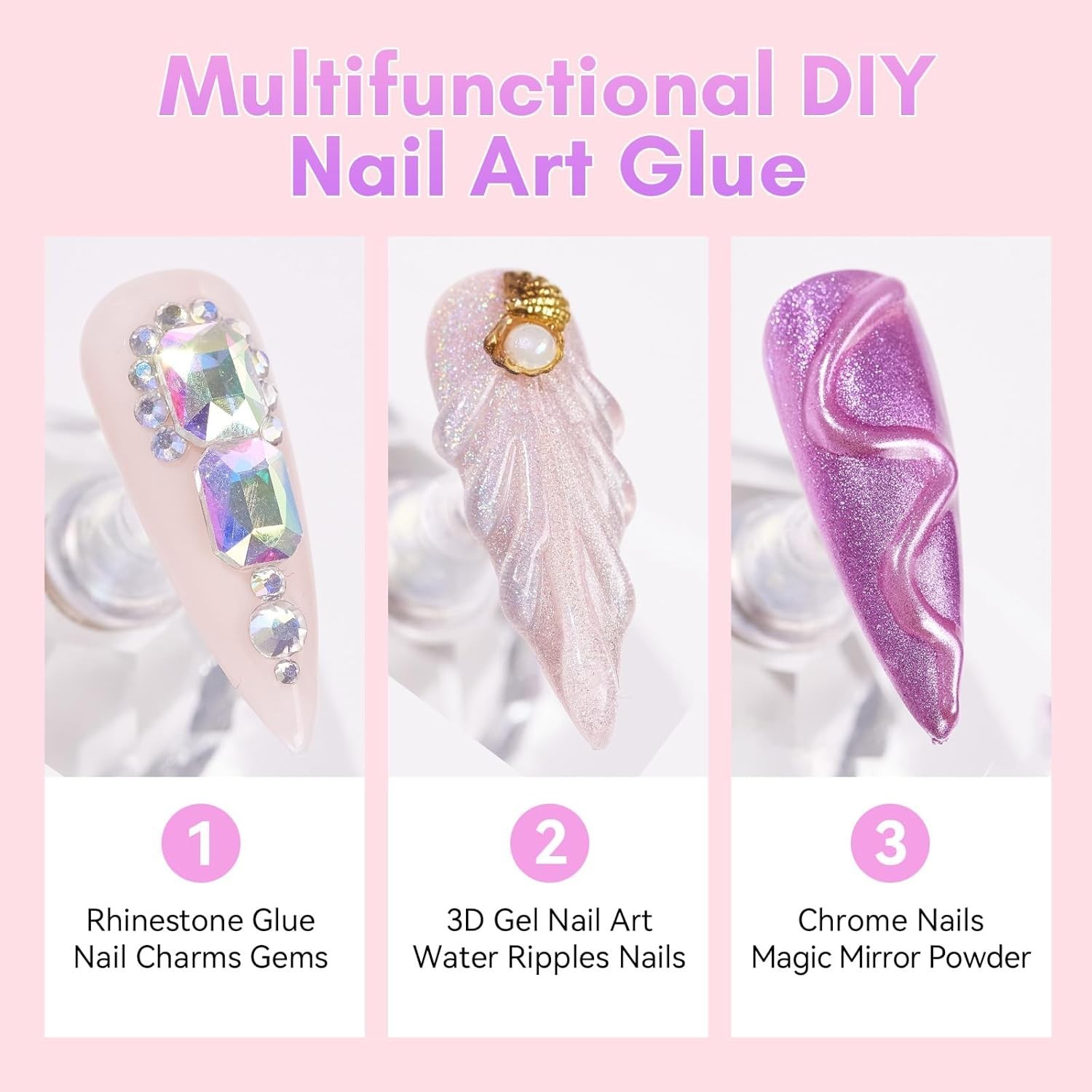 UV-Cured Rhinestone Nail Glue – 30ML Gel for Long-Lasting Nail Decorations