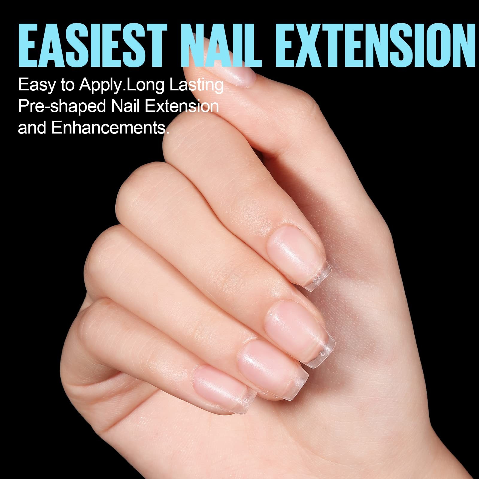 Extra Short Coffin Nail Tips Preshaped Clear Press on Nails 450Pcs