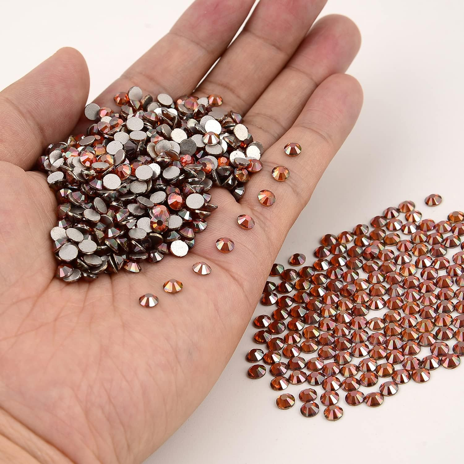 Nancybeads 3000Pcs Flatback round Glass Nail Art Rhinestones Crystal for DIY Mak