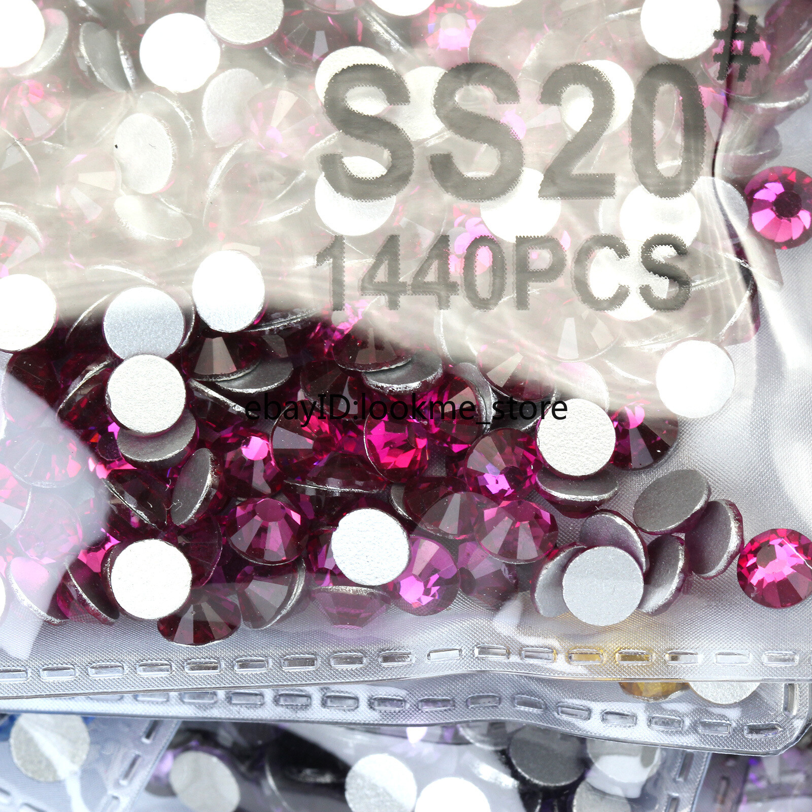 1440pcs 5mm (ss20) Crystal Glass Rhinestones Flatback Gems Nail Art Crafts Decor