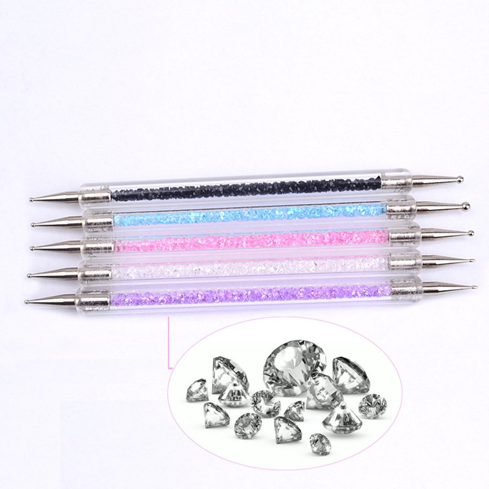 10Pcs Nail Art Gel Carving Pen Nail Dotting Tool Silicone Nail Brushe Set Nail