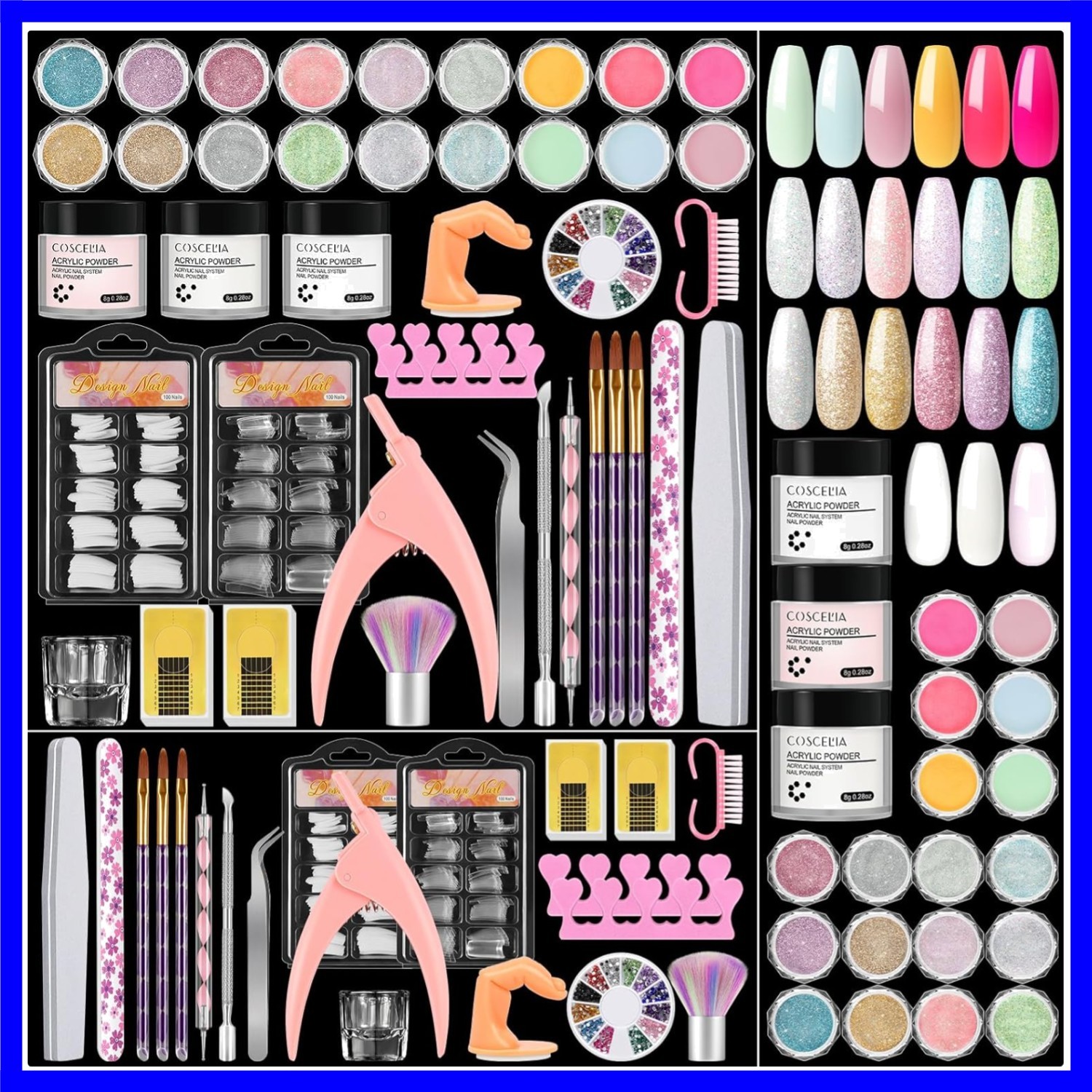 Acrylic Nail Kit for Beginners with Everything Nails Kit Acrylic Set Glitter …