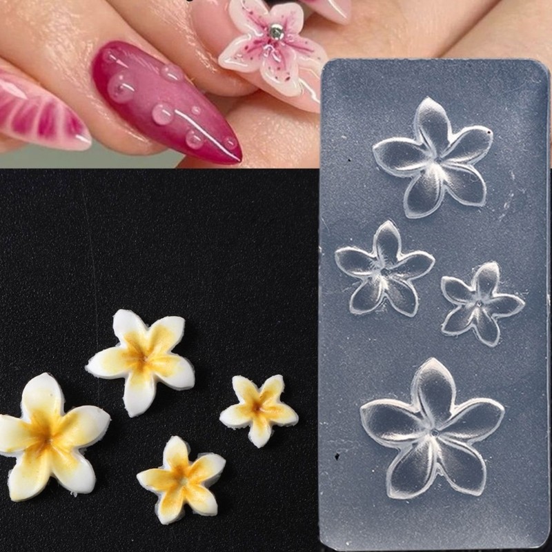 Flower Molds Nail Art Silicone Molds Nail Carving Mould Manicure Template Tool