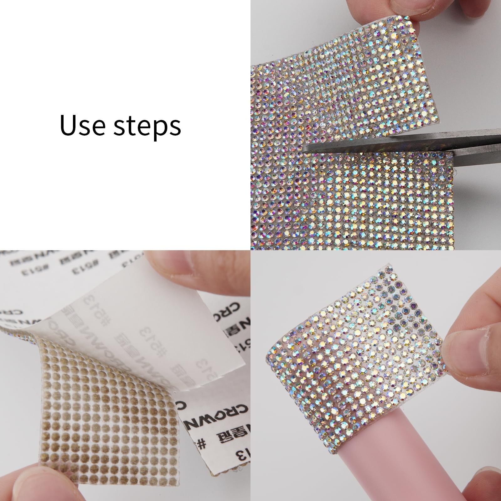 Bling Rhinestone Sheets, Glitter Rhinestone Stickers Self Adhesive for DIY Cr…