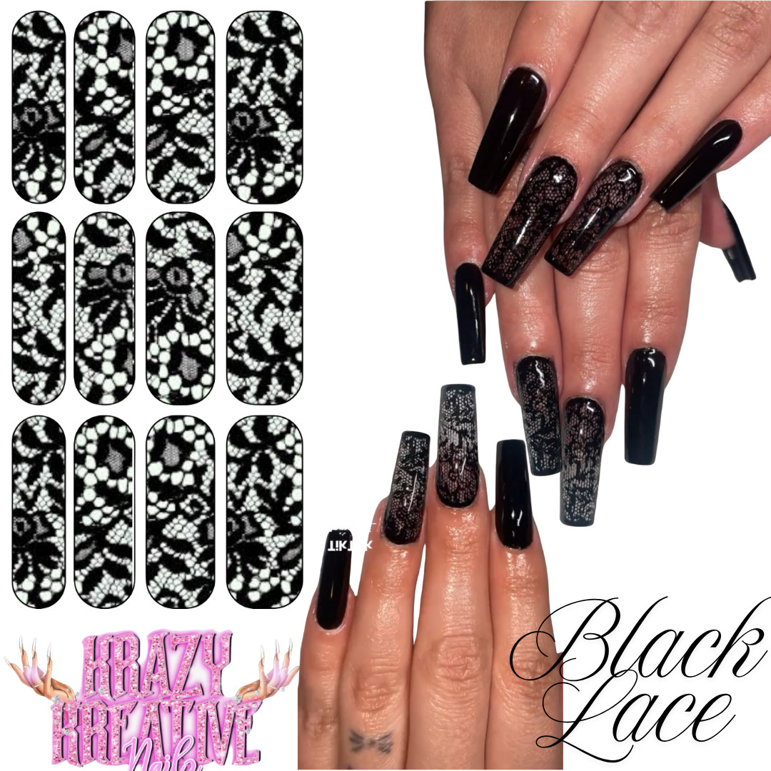 Lace Nail Decals Waterslide Nail Art Diy Nail Stickers