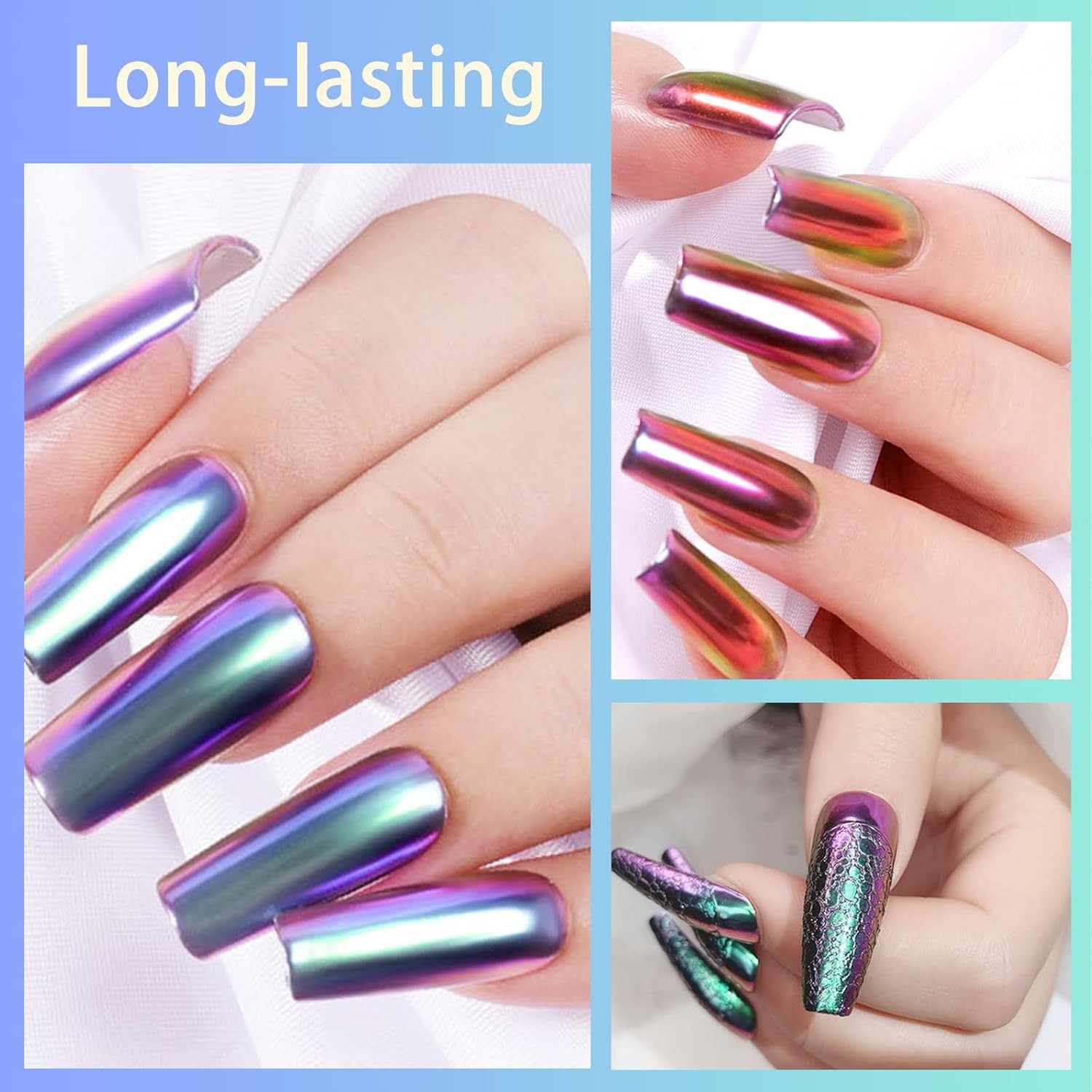 Color-Shift Mica Powder Collection: Create Iridescent Nail Art & Resin Designs