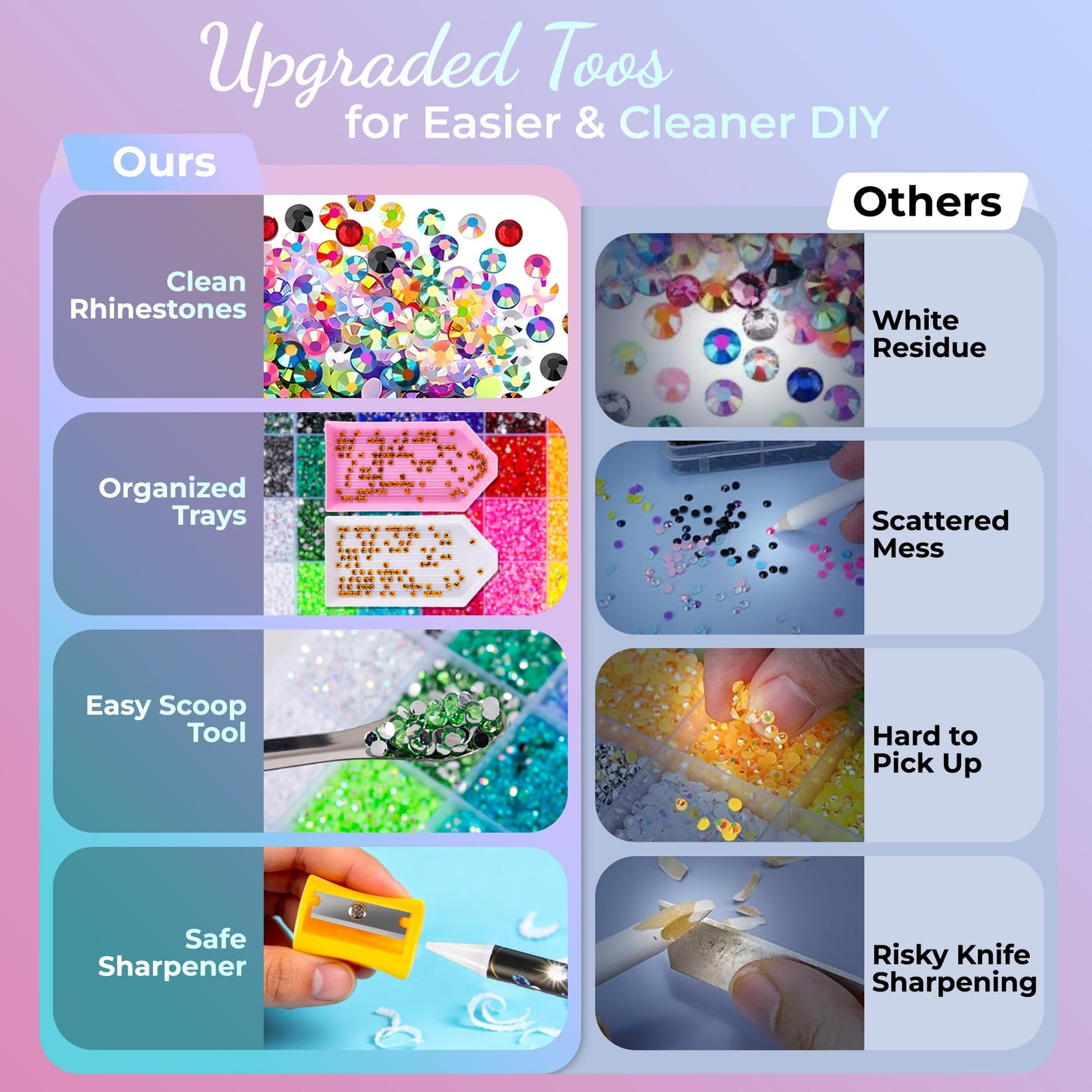 Bedazzling Kit 48000Pcs 60 Colors Resin Jelly Rhinestones, Multicolor 3mm Flatba