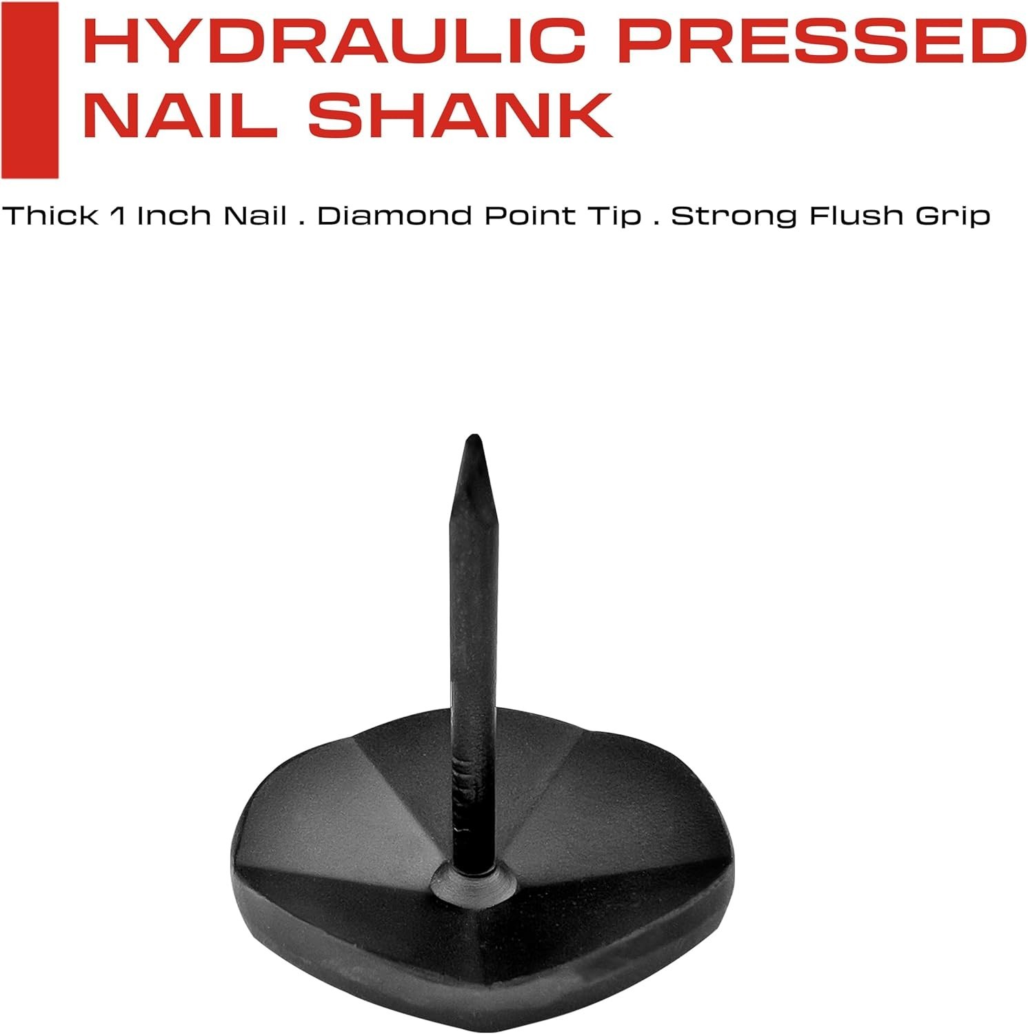 50 Pack 1.25 Inch Hammered Pyramid Black Iron Clavos – Elegant Decorative Nails