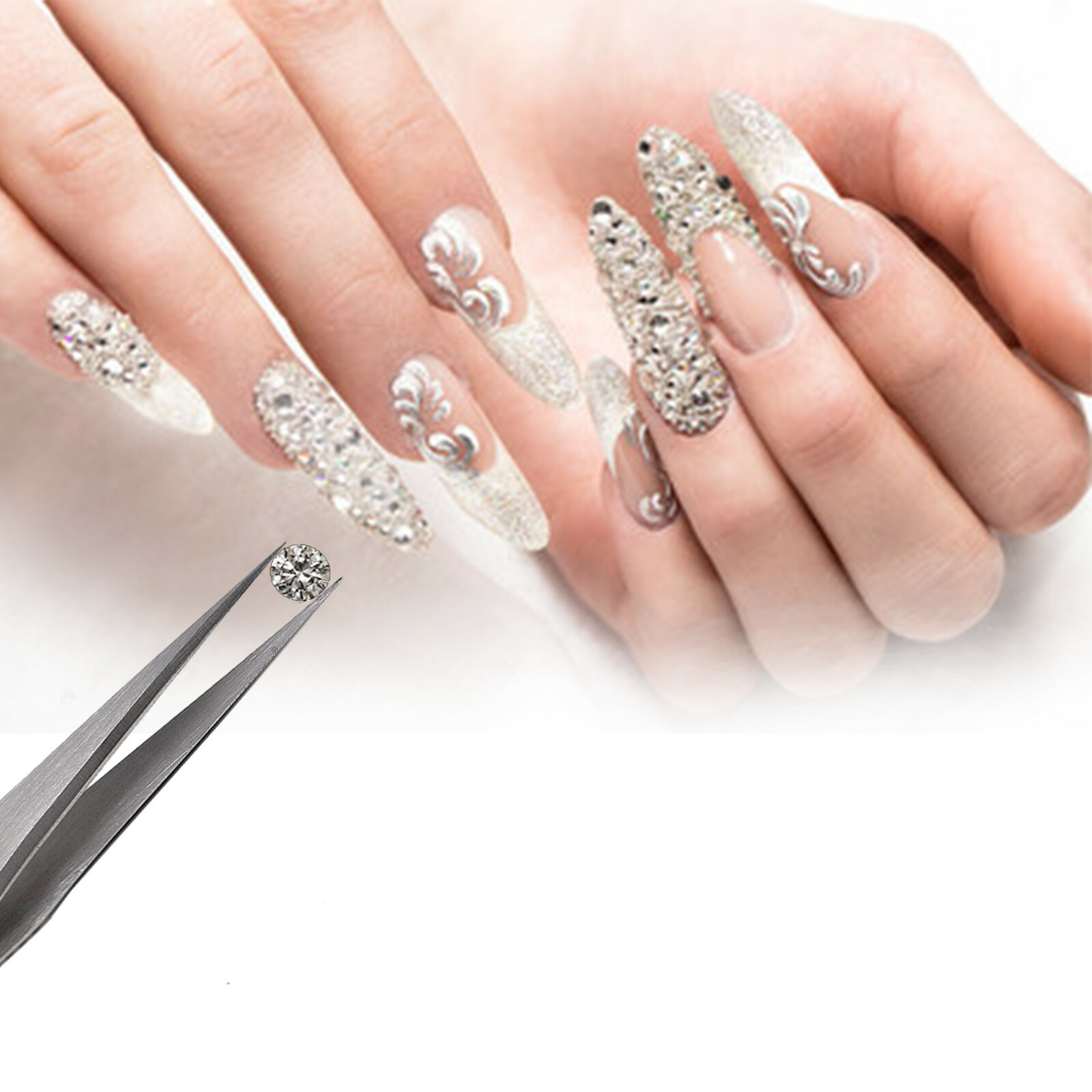 Nail Art Tweezer Nail Sticker Rhinestone Decoration & Nail Art Pick up Tools