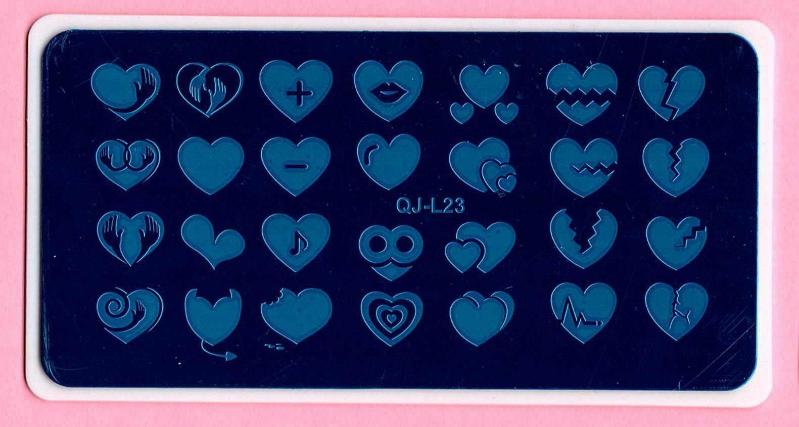 Valentine’s Day Nail Art DIY Stamping Metal Template Stencil Image Plate QJ