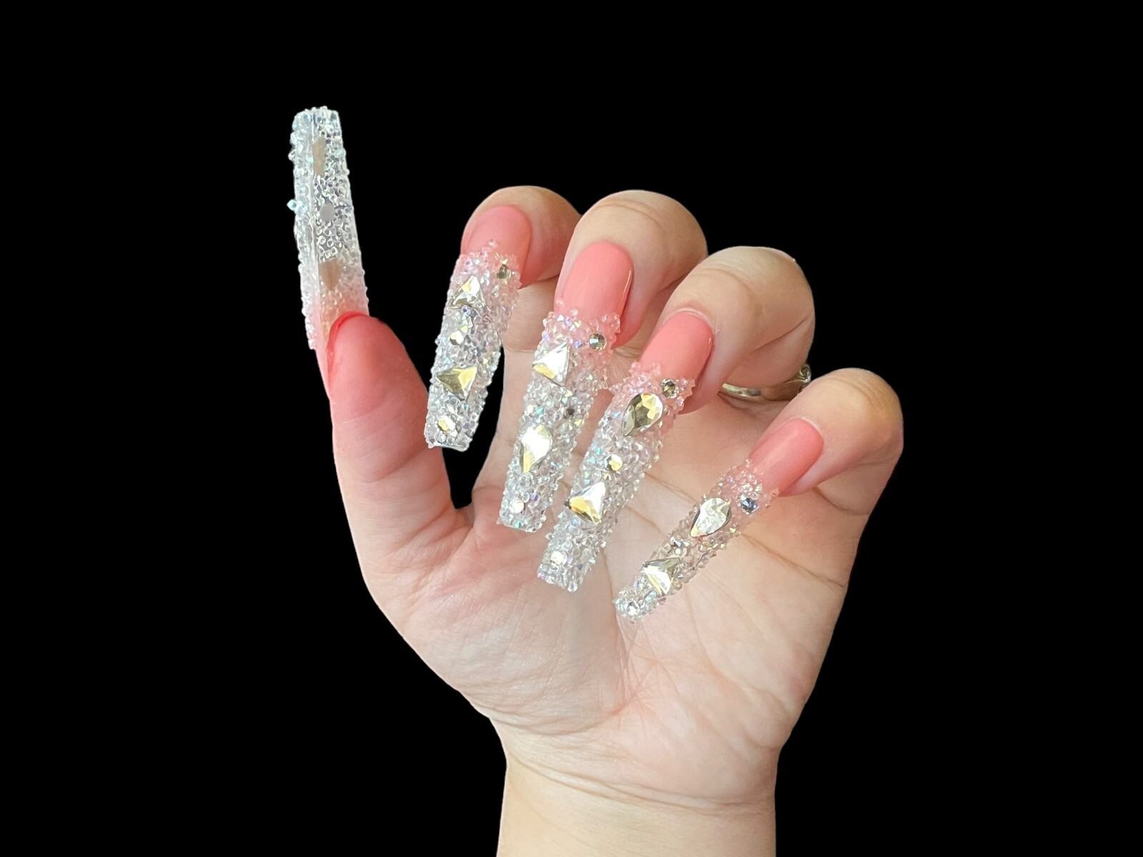Luxurious Handmade Acrylic Press On Nails – A5 – High Quality, Reusable