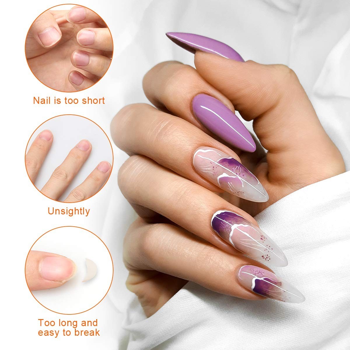 200 PCS Nail Forms for Builder Gel, Self-adhesive Nail Extension Forms for DI…