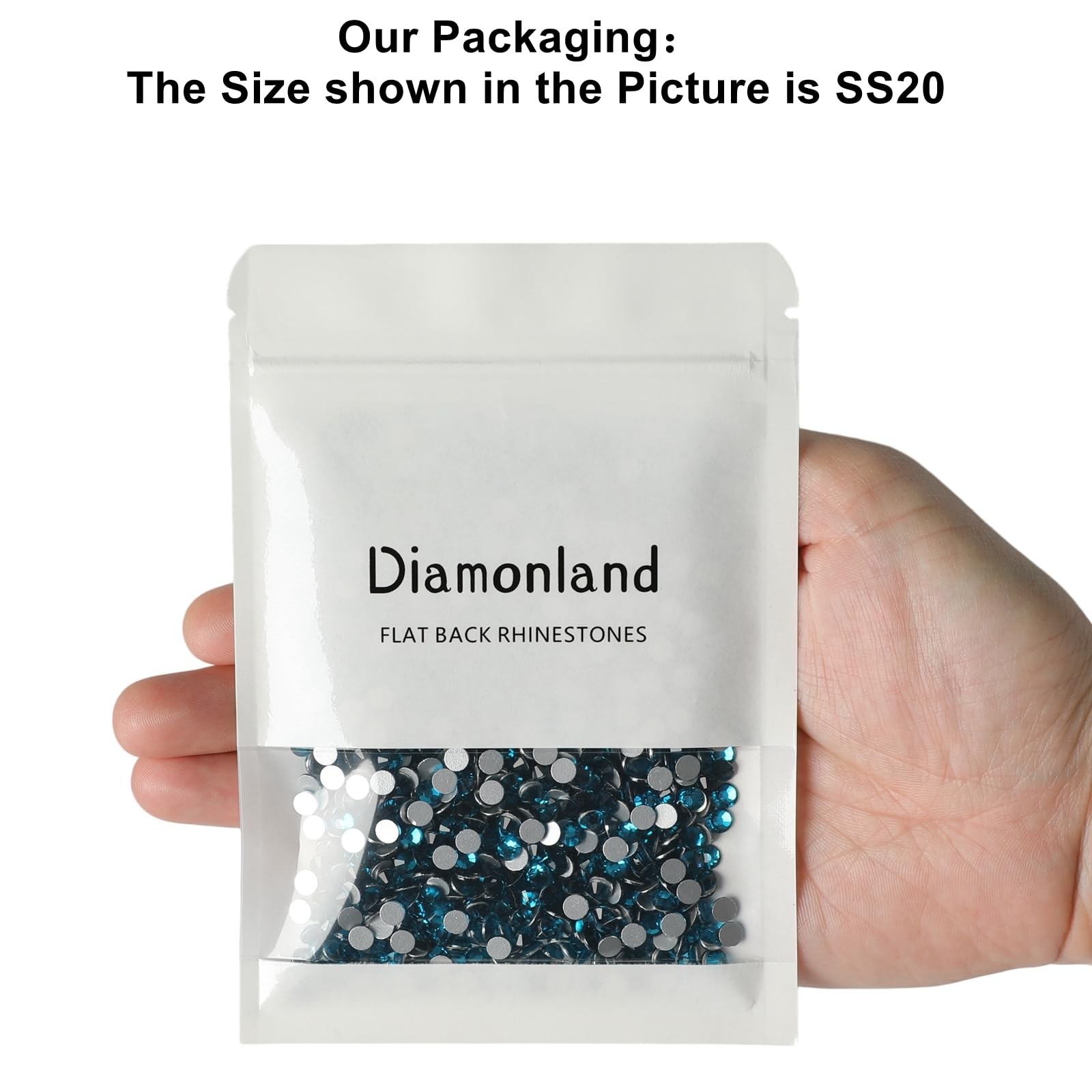 Diamonland Flatback Glass Crystal Rhinestones Rounds Gems for Bedazzling Nail…