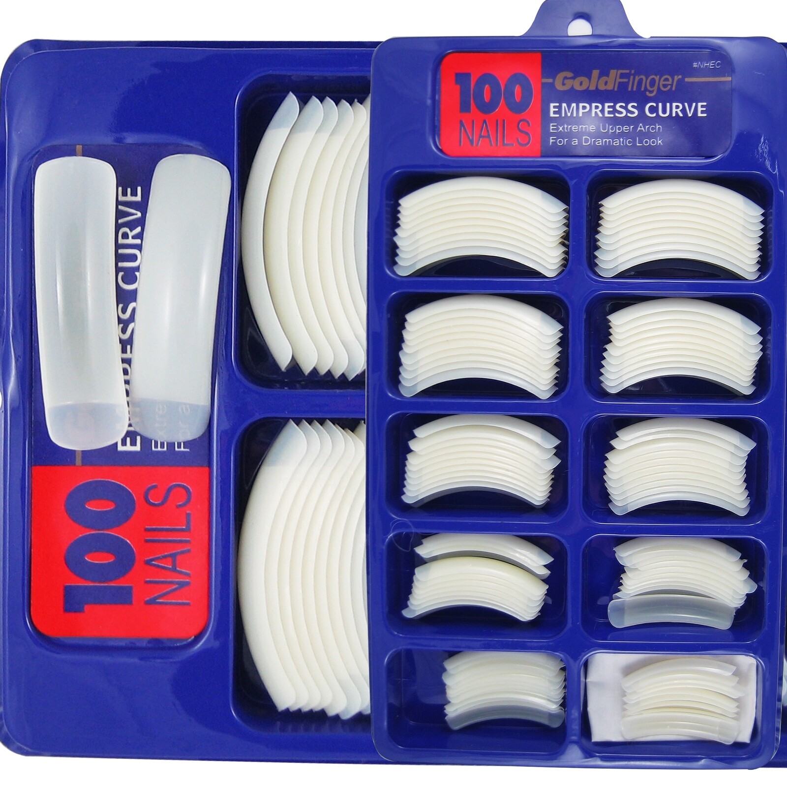 EMPRESS CURVE 100 NAIL White/Clear/Natural False Nail Tips