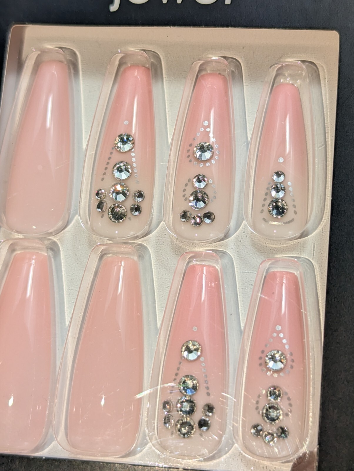 Kiss Jewel High Fashion 2 BOXES Glamor Nails Long& Extra Long Sparkly Jewels NIB